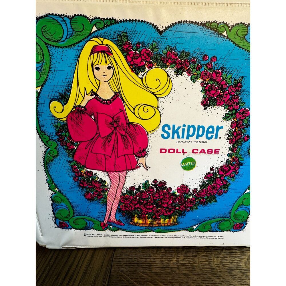 Vintage Barbie Skipper Doll Case Mattel 1969 Stock No. 4966 - Picture 1 of 9